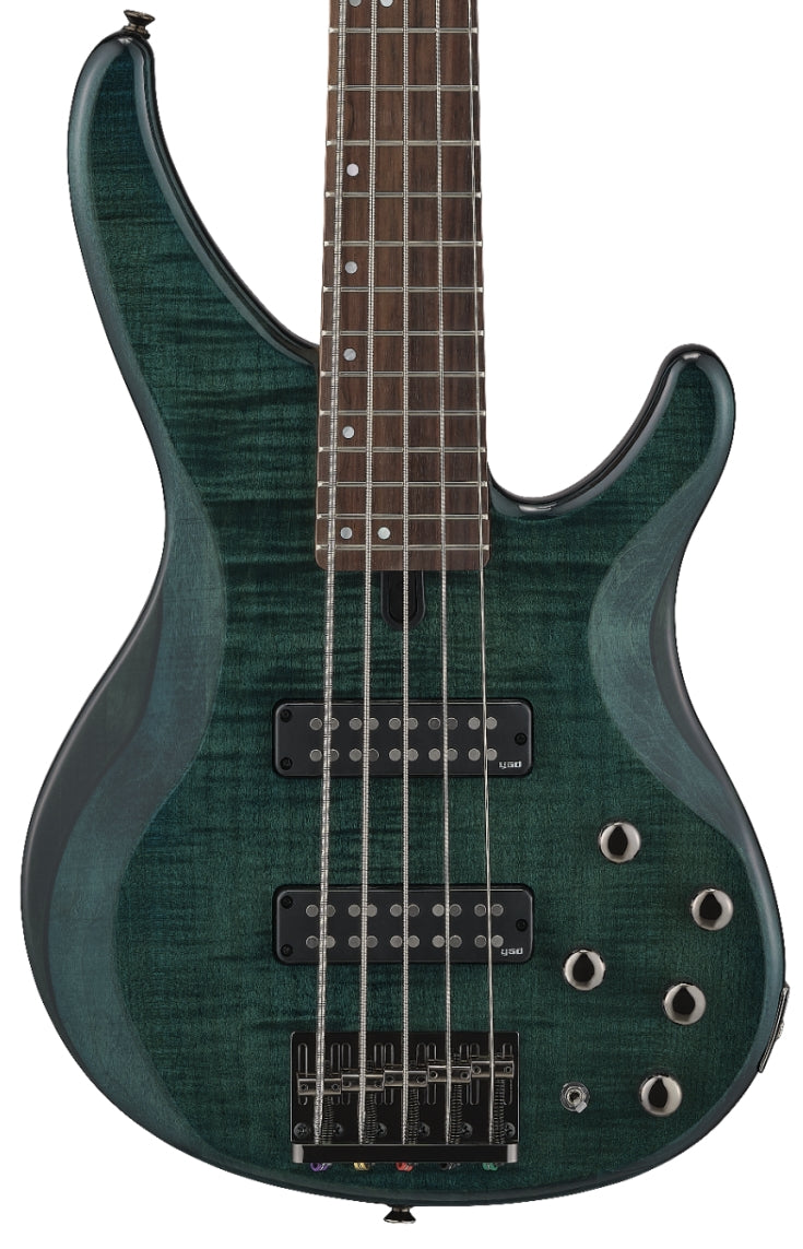 Yamaha TRBX605FM Indigo Blue 5-String Bass Guitar – Flamed Maple Style & Extended Active/Passive Flexibility