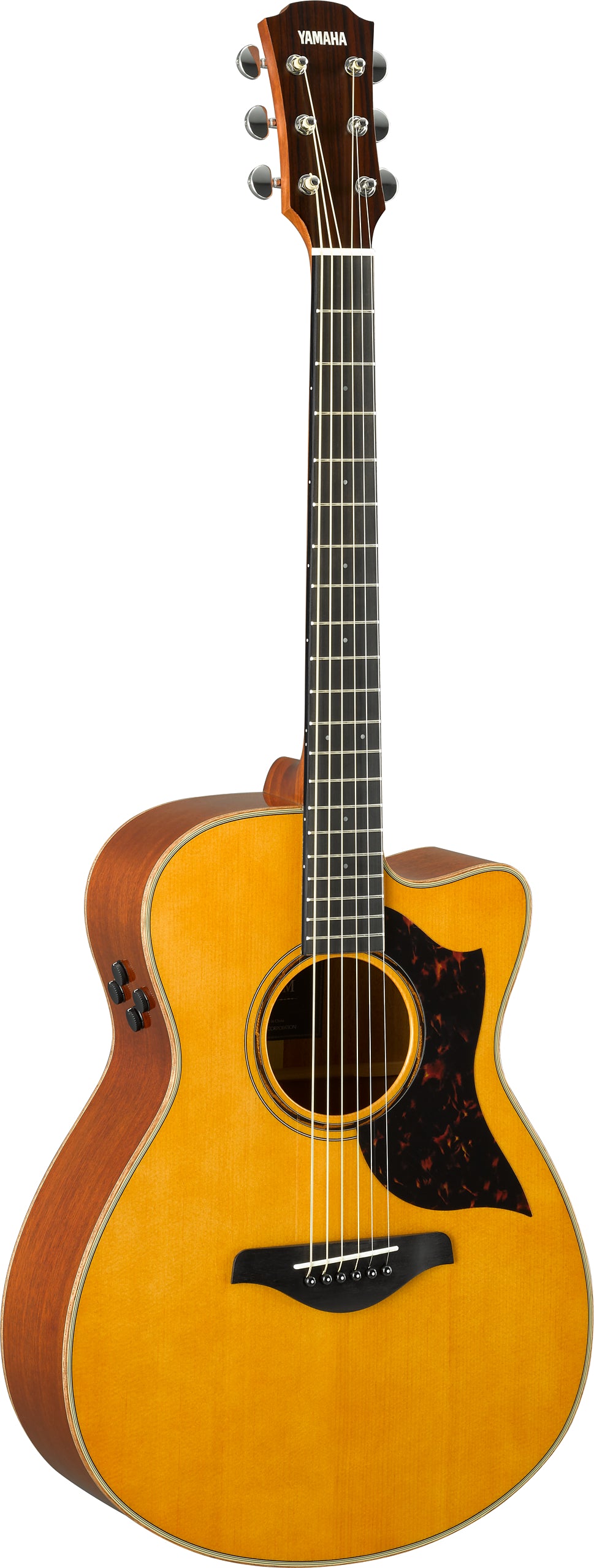 Yamaha AC3M Vintage Natural Acoustic-Electric Guitar – Concert Comfort & All-Solid Mahogany Warmth