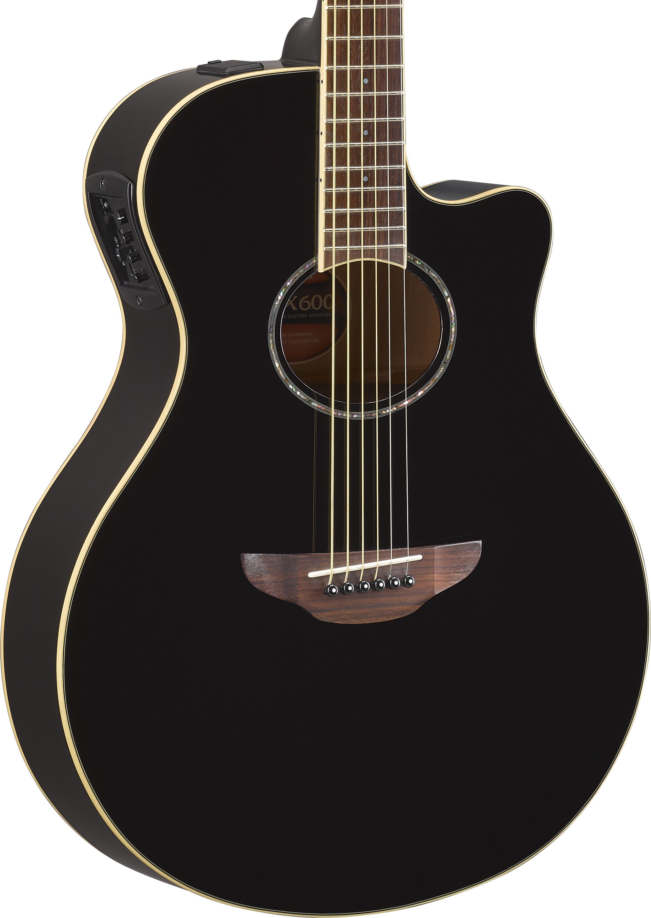 Yamaha APX600 Black Acoustic-Electric Guitar – Slim Comfort & Stage-Ready Performance