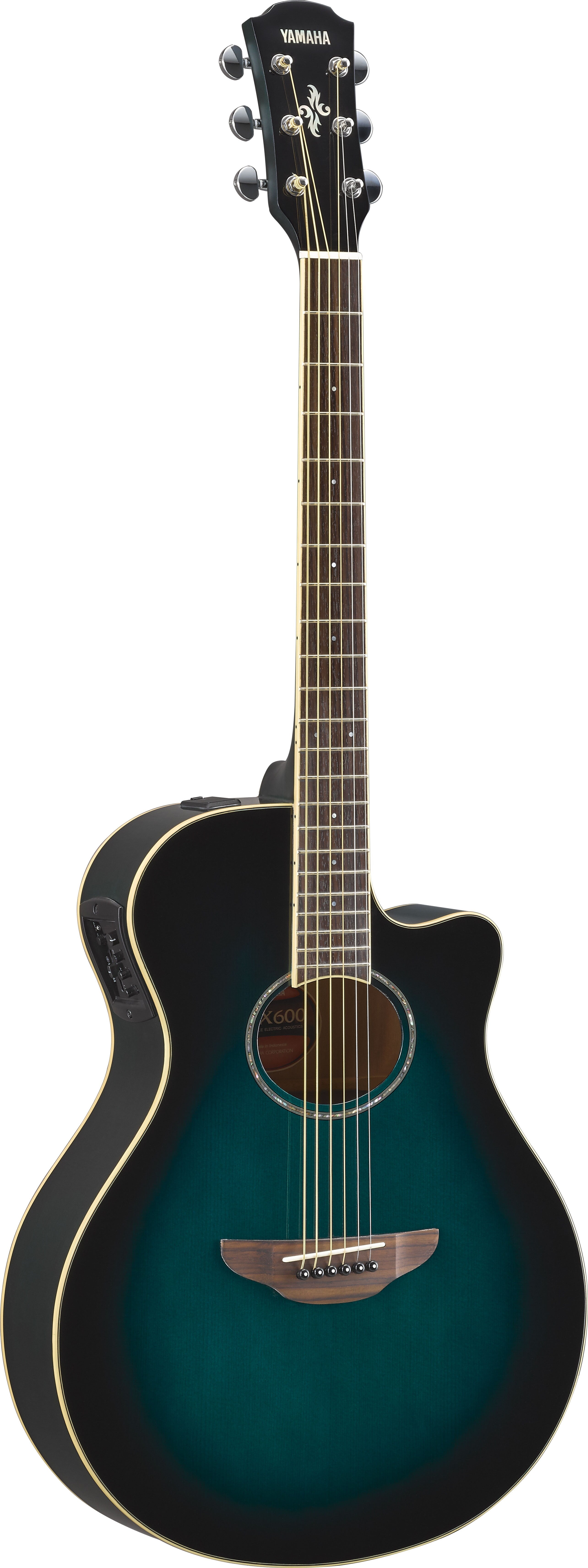 Yamaha APX600 Oriental Blue Burst Acoustic-Electric Guitar – Slim Comfort & Stage-Ready Performance