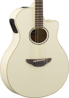 Yamaha APX600 Vintage White Acoustic-Electric Guitar – Slim Comfort & Stage-Ready Performance