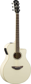 Yamaha APX600 Vintage White Acoustic-Electric Guitar – Slim Comfort & Stage-Ready Performance