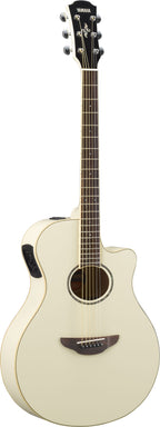 Yamaha APX600 Vintage White Acoustic-Electric Guitar – Slim Comfort & Stage-Ready Performance