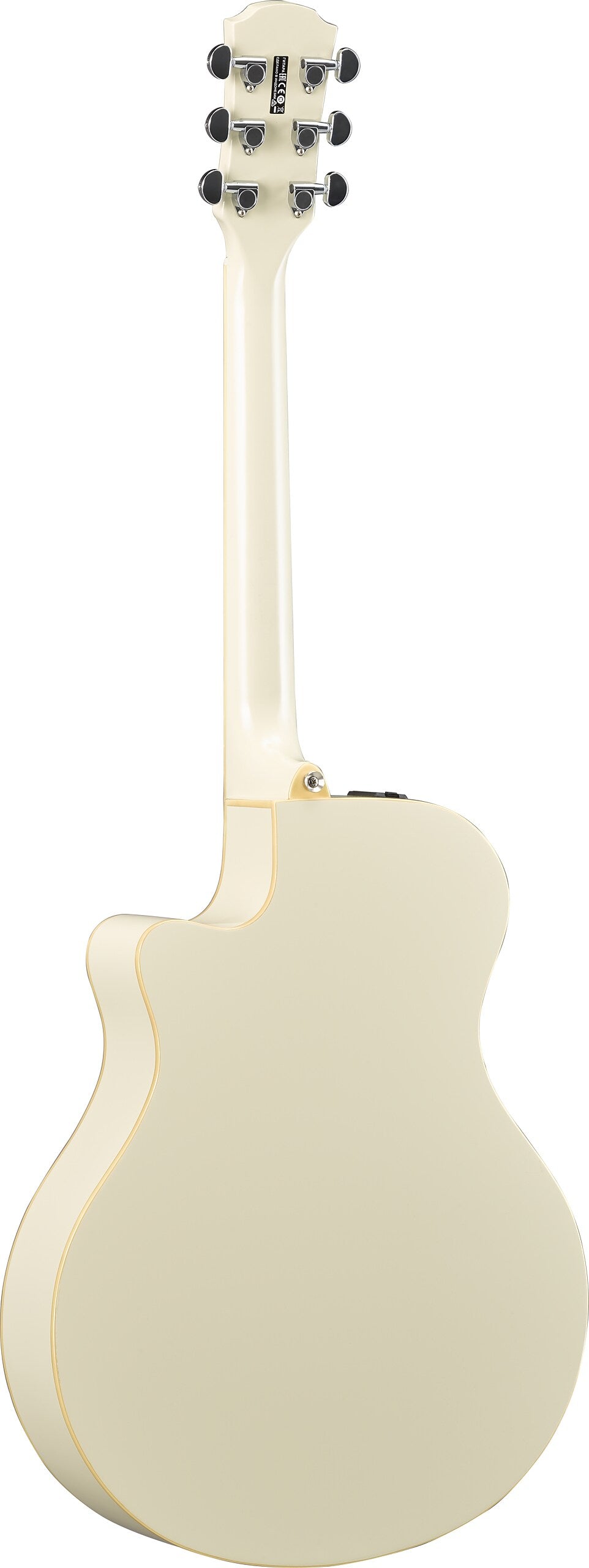 Yamaha APX600 Vintage White Acoustic-Electric Guitar – Slim Comfort & Stage-Ready Performance