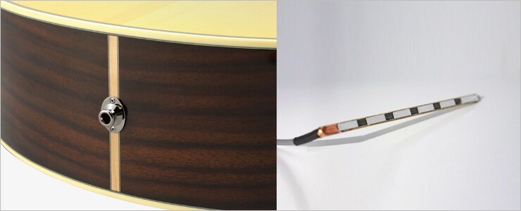 Yamaha SRT Zero Impact passive pickup system detail.